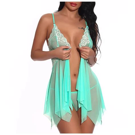 Women Erotic Lingerie Sexy Front Closure Babydoll Night Dress Sexy