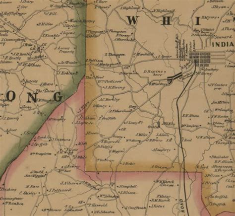 1856 Map Of Indiana County Pa Etsy