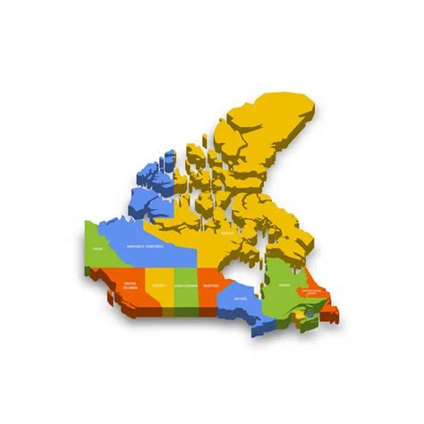 Blank Map Of Canada Divided Into 10 Provinces And 3 Territories