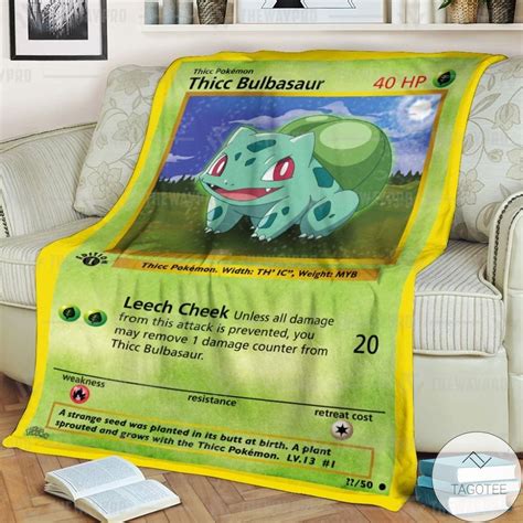 Pokemon Thicc Bulbasaur Blanket Hot Sale