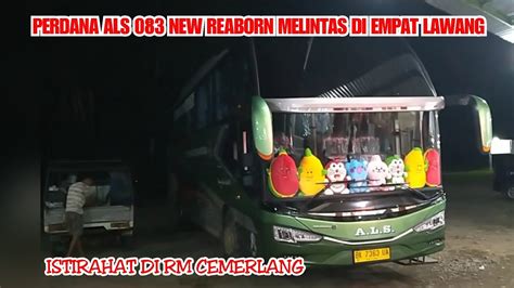 PERDANA BUS ALS 083 NEW REABORN MELINTAS DI EMPAT LAWANG KE BOGOR