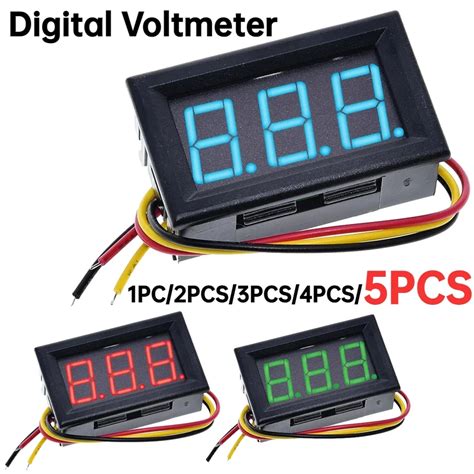 Mini Volt Metro Digital Painel LED Medidor De Tens O Para A Bateria