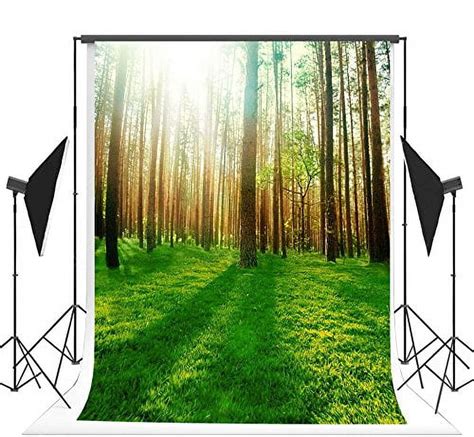 ABPHOTO Polyester 5x7ft Nature Scenery Photography Backdrops Green