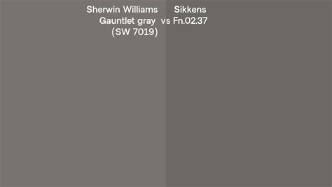 Sherwin Williams Gauntlet Gray SW 7019 Vs Sikkens Fn 02 37 Side By