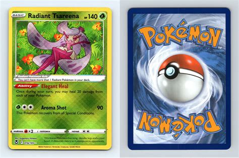 Radiant Tsareena Swsh Silver Tempest Rare Full Holo Pokemon