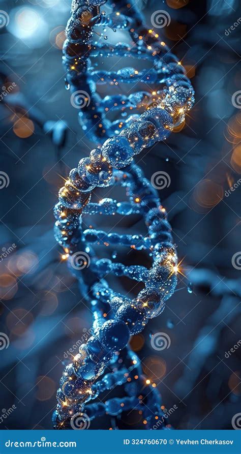 Estructura De Adn Humano Doble Helix Creado Con Ai Generativo Foto De