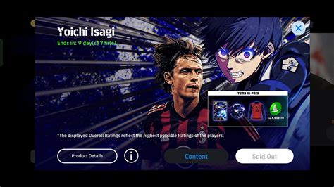 Efootball Blue Lock Collaboration Pack F Inzaghi As Isagu Yoichi