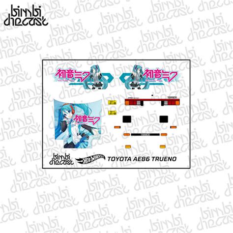 Jual Decal Hotwheels Toyota Ae86 Trueno Itasha Hatsune Miku Transparan Kota Depok Bimbi