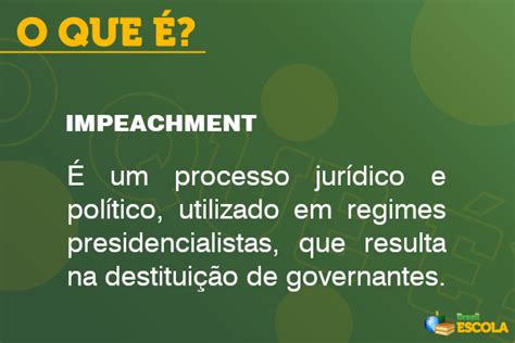 Impeachment o que é como acontece origem Brasil Escola