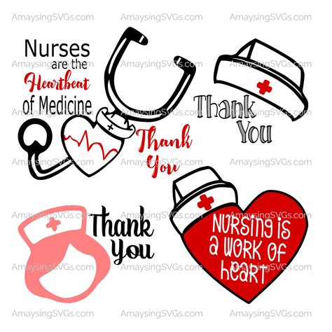 Nurse Thank You SVG Bundle Nurses Svg Thank You Svg Nurse - Etsy Canada