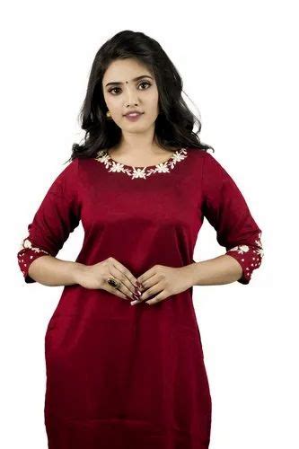 Cotton Silk Embroidered Kurti Party Wear At Rs 399 Piece In Bengaluru