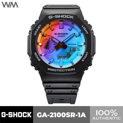 Casio G SHOCK GA 2100 Series Multicolor Iridescent Rainbow Casioak