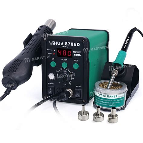 Yihua 8786D 2 In 1 Hot Air Gun Soldering Iron Digital Display Soldering Rework Station Martview