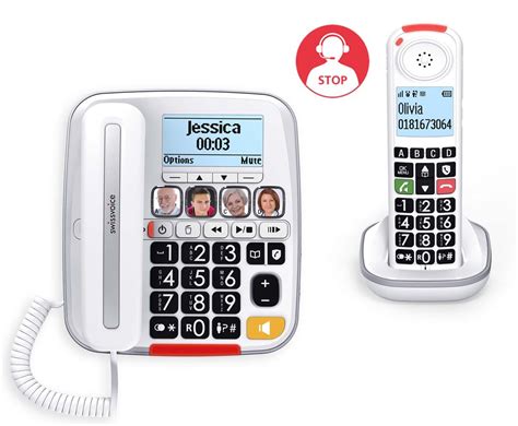 Téléphone sans fil Swissvoice Xtra 3355 Combo Blanc Téléphone sans