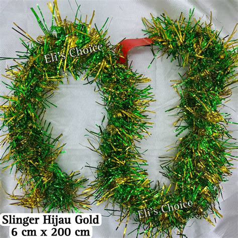 Jual 2 METER SLINGER LEBARAN IDUL FITRI DEKORASI TINSEL RAMADHAN