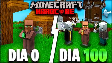 SOBREVIVÍ 100 DÍAS COMO UN ALDEANO EN MINECRAFT HARDCORE Esto es lo