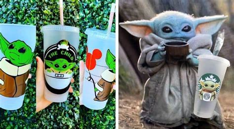 Shop Adorable Baby Yoda Starbucks Inspired Cups Inside The Magic