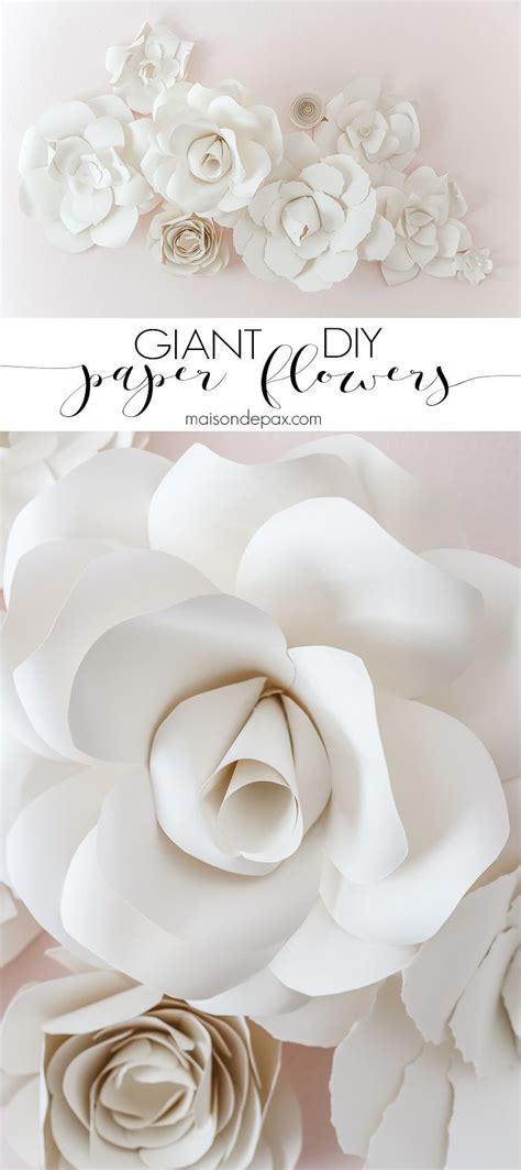 DIY Giant Paper Flowers Tutorial - Maison de Pax | Giant paper flower ...