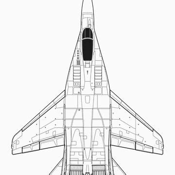 "Mikoyan MiG-29 Fulcrum Blueprint" Sticker for Sale by zoidberg69 ...