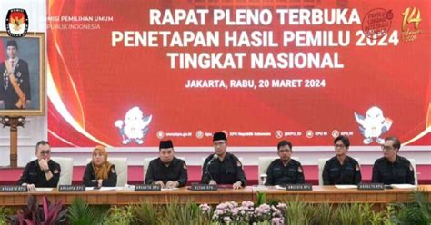 KPU Umumkan Hasil Pemilu Presiden Dan Pemilu Legislatif 2024 Prabowo