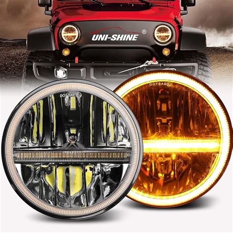 UNI SHINE Faro LED De 7 Pulgadas Faros LED Redondos De 7 Pulgadas