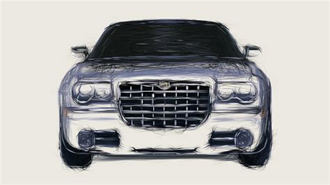 Chrysler 300c Touring Concept Car Drawing Digital Art By Carstoon