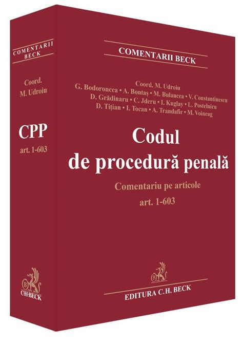 Codul De Procedura Penala Comentariu Pe Articole