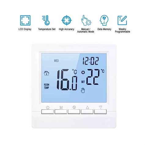 Tuya Smart Wifi Thermostat Lcd Digital Weekly Programmable Temperature Controller