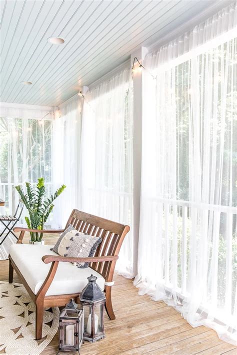 DIY Outdoor Curtains and Screened Porch for Under $100 - Bless'er House