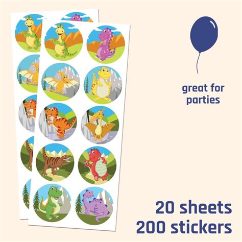 Dinosaur - Kids' Sticker Set - TownStix