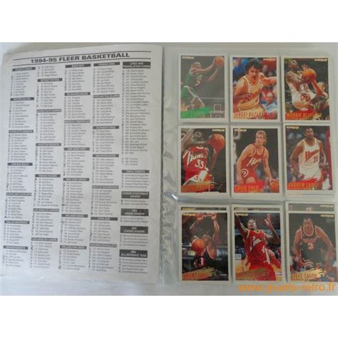 Album cartes NBA Fleer 94 95 jouets rétro jeux de société figurines