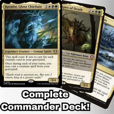 MTG Commander EDH Deck Karador Ghost Chieftain 100 Cards Custom Deck