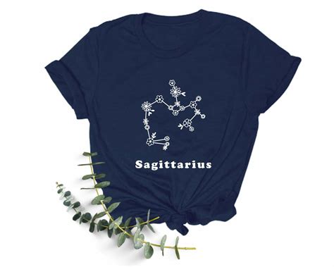 Sagittarius Floral Constellation T Shirt Printed T Shirts Nowstalgia