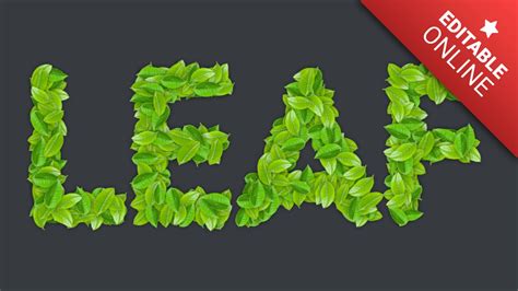 Green Leaf Text Effect Font Generator