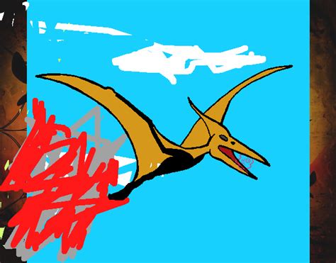 Dibujo de Pterodáctilo pintado por en Dibujos net el día 26 02 17 a las