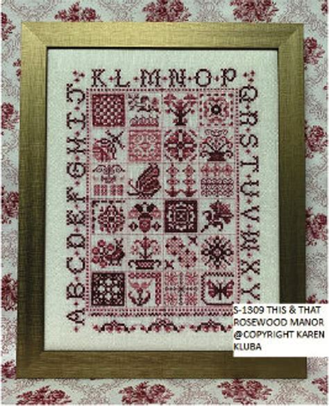 This And That Rosewood Manor Cross Stitch Pattern Etsy