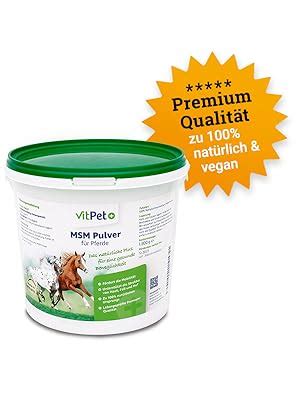 Vitpet Msm Pferd Premium Msm Pulver F R Pferde Im Kg Eimer Inkl