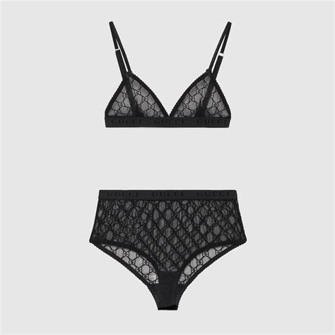 Black Gg Tulle Lingerie Set Gucci Us