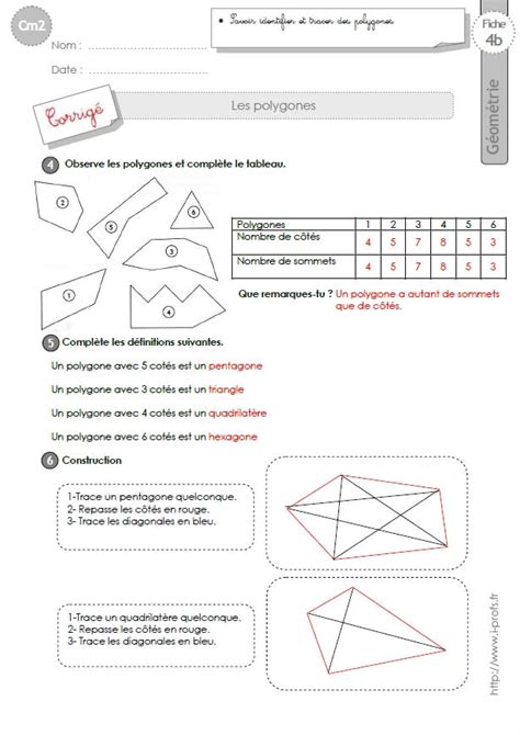 Evaluation Sur Les Polygones