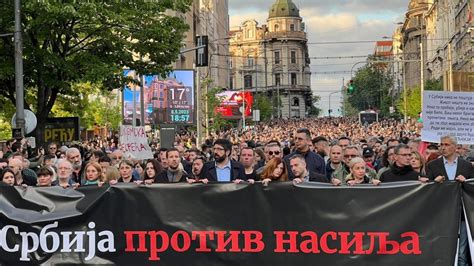 Odr Ana Protestna Etnja Srbija Protiv Nasilja Zbog Dva Masovna Ubistva