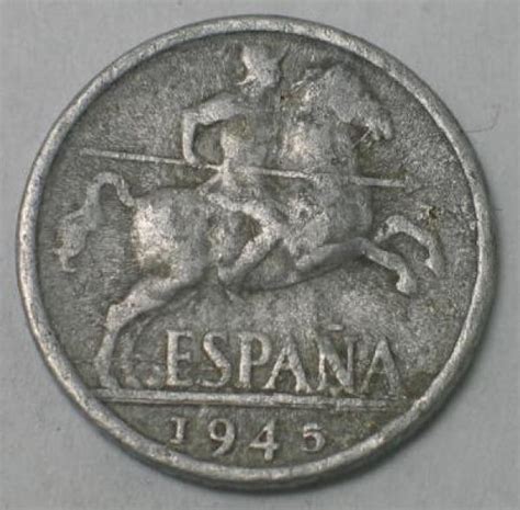 delgrey edle Metalle Münzen 10 Centimos Diez Cents 1945 Spanien