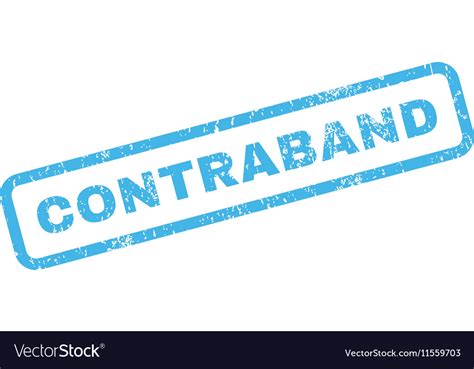 Contraband Rubber Stamp Royalty Free Vector Image