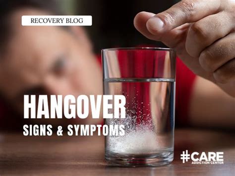 Hangover Signs And Symptoms