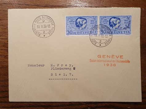 Pro Juventute 1937 Nr 84 Im Paar Auf Brief Briefmarken World