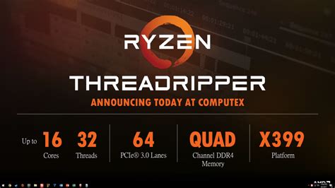 AMD Ryzen ThreadRipper 1950X 16C 32T 3 4GHz Perf Leak