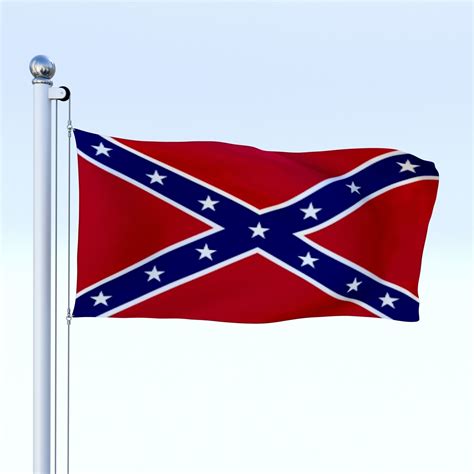 3D model Animated Confederate Flag VR / AR / low-poly animated | CGTrader