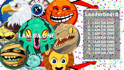 Agar Io Writing On The Leaderboard I Am Da One Youtube