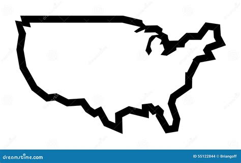 America Country Shape Icon Stock Vector - Image: 55122844