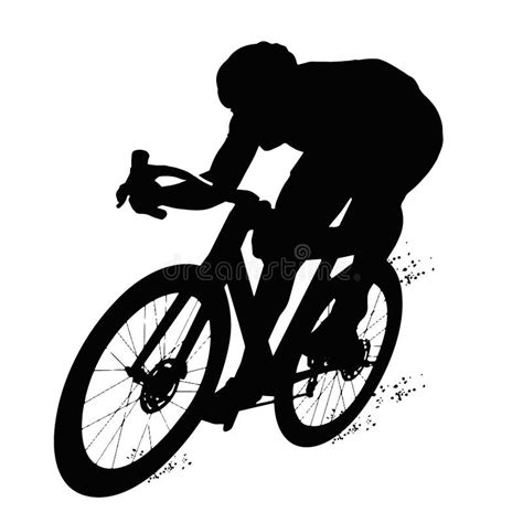 Silueta De Un Ciclista De Fondo Blanco Ilustraci N Del Vector