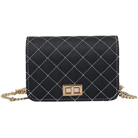 Quilted Flap Crossbody Bag With Chain